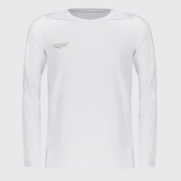 Camisa Térmica Topper Classic Manga Longa Juvenil Branca e Cinza