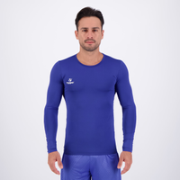 Camisa Térmica Topper Classic New Manga Longa Azul