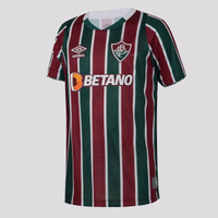 Camisa Umbro Fluminense I 2024 Juvenil Vermelha