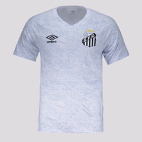Camisa Umbro Santos Aquecimento 2025 Branca