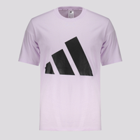 Camiseta Adidas Big Logo Lilás e Preta