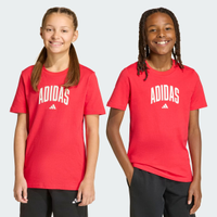 Camiseta Adidas College Juvenil Vermelha