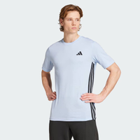Camiseta Adidas Essentials 3 Listras Azul Claro