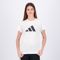 Camiseta Adidas Essentials Logo Feminina Branca e Preta