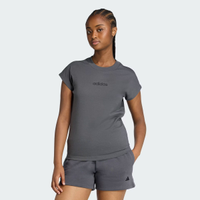 Camiseta Adidas Logo Linear Feminina Cinza Escuro