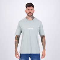 Camiseta Adidas Logo Linear Verde e Branca