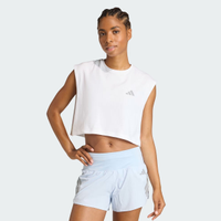 Camiseta Adidas Run Ess Crop Feminina Branca