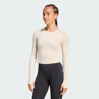 Camiseta Adidas Run Ess LS Feminina Bege