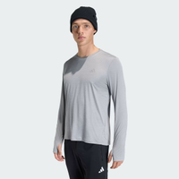 Camiseta Adidas Run Ess Manga Longa Cinza