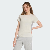 Camiseta Adidas Slim 3 Listras Holiday Feminina Bege