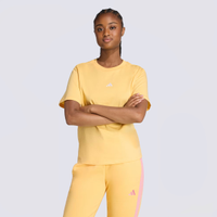 Camiseta Adidas Small Logo Feminina Laranja e Branca