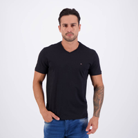 Camiseta Aramis Básica Gola V Preta