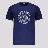 Camiseta Fila World Letter Marinho