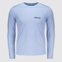 Camiseta Hurley Sticker I Manga Longa Azul