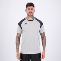 Camiseta Kappa Sammy Cinza e Preta