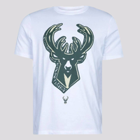 Camiseta New Era NBA Milwaukee Bucks All Core Branca