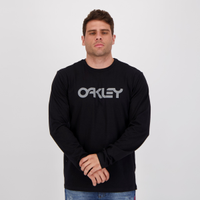 Camiseta Oakley Mark T Manga Longa Preta