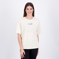 Camiseta Puma ESS Nature 2.0 Relaxed Feminino Off White