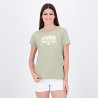 Camiseta Puma Graphics Varsity Feminina Verde