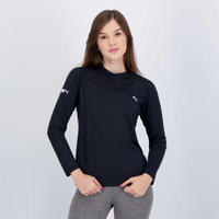 Camiseta Puma Manga Longa UV50+ Feminino Preta