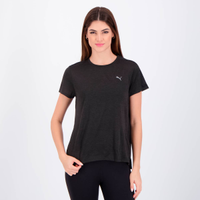 Camiseta Puma Run Favorite Heather SS Tee Feminina Preta