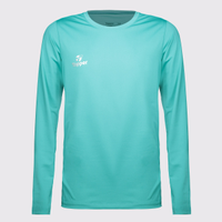 Camiseta Térmica Topper Classic Manga Longa Juvenil Verde Água