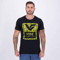 Camiseta Vibe Preta e Amarela