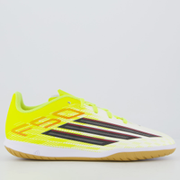 Chuteira Adidas F50 Club IN Futsal Juvenil Verde e Branca