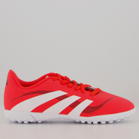 Chuteira Adidas Predator Artilheira 25 Society Juvenil Vermelha