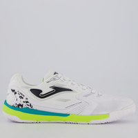 Chuteira Joma Liga 5 Futsal Branca, Verde e Preta