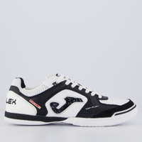 Chuteira Joma Top Flex Futsal Branco com Preto