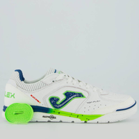 Chuteira Joma Top Flex Rebound Futsal Branca e Marinho