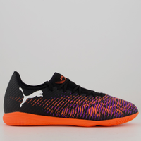 Chuteira Puma Future 8 Neymar Play IT Futsal Preta e Laranja