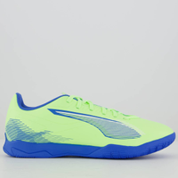 Chuteira Puma Ultra 5 Play Futsal Verde e Azul