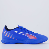 Chuteira Puma Ultra 6 Play IT Futsal Azul e Laranja