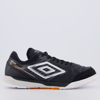 Chuteira Umbro Adamant Master Class Club Futsal Preta e Cinza