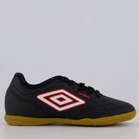 Chuteira Umbro Class Footballer Futsal Juvenil Preta e Branca