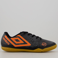 Chuteira Umbro Orbit Futsal Preta e Laranja