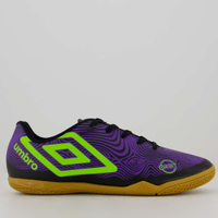 Chuteira Umbro Orbit Futsal Roxa e Verde