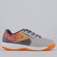 Chuteira Umbro Pro 5 Futsal Juvenil Prata e Cinza