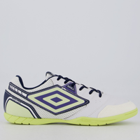 Chuteira Umbro Skill Futsal Branca e Marinho