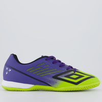 Chuteira Umbro Velocita Décimo Club Futsal Roxa e Verde