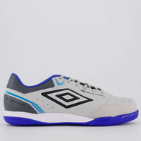 Chuteira Umbro X-Comfort Futsal Cinza e Royal