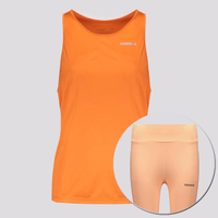 Conjunto Regata e Calça Legging com Bolso Rainha Feminino Laranja e Salmão