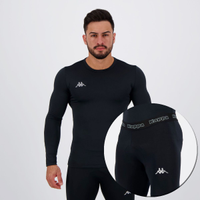 Conjunto Térmico Kappa Camisa e Calça Preta