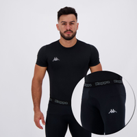 Conjunto Térmico Kappa Camisa e Calça Preto