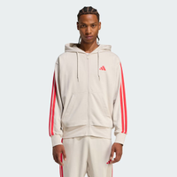 Jaqueta Adidas 3 Stripes Com Capuz Bege e Vermelha