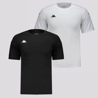 Kit 2 Camisas Kappa Lawson Preta e Branca