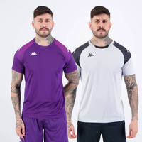 Kit 2 Camisas Kappa Sammy Cinza e Roxa