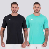 Kit 2 Camisas Kappa Tully Verde Claro e Preta